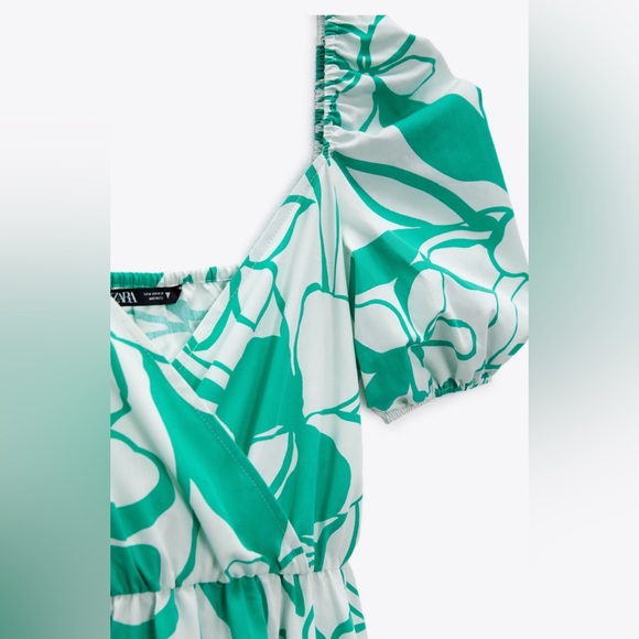 Zara Printed Poplin Dress. Small - Picture 9 of 9